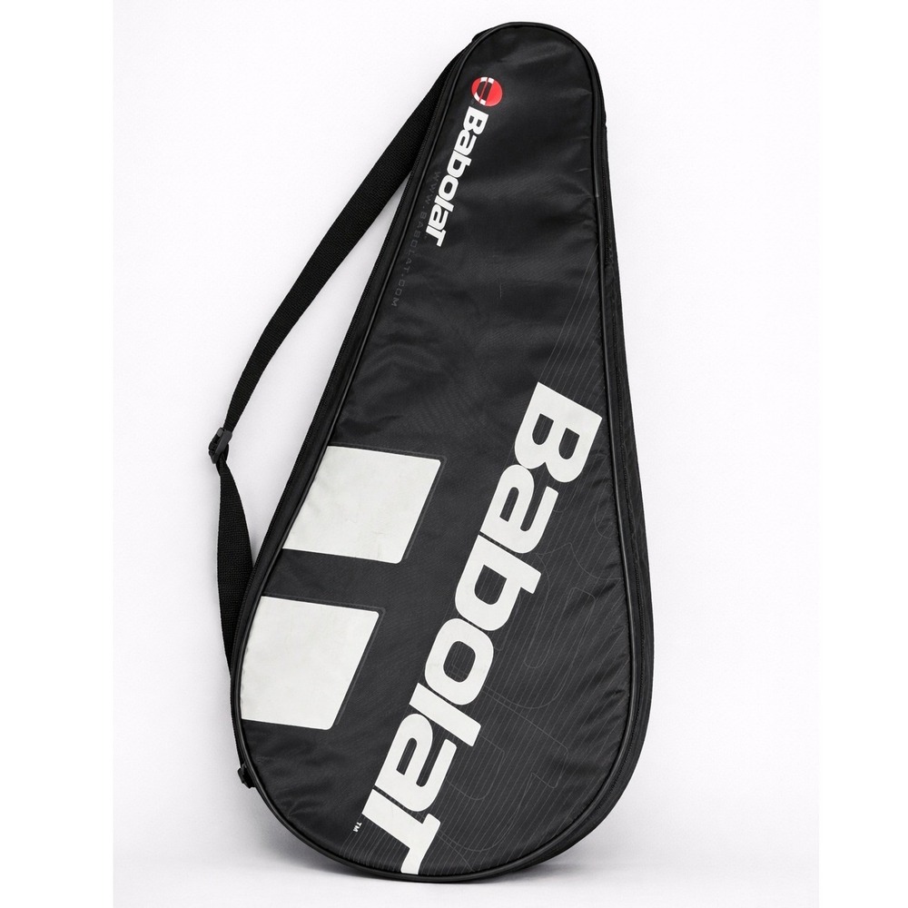 Babolat Tennis Racquet Cover Bag Black White Full Length Padded‎ Zippered Case